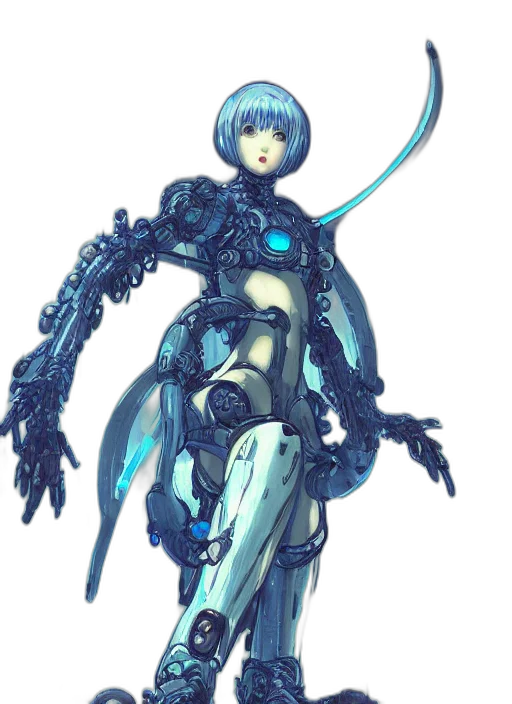 robot, weapon, concept art, cyberpunk transparent PNG cut-out