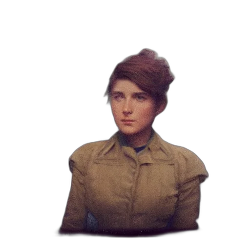 hat, face, jacket, staff transparent PNG cut-out