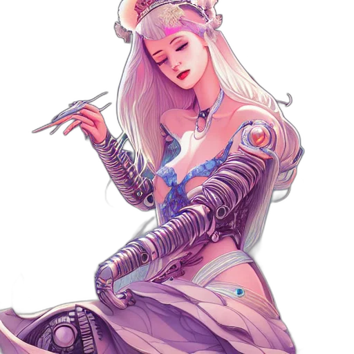 robot, dress, sword, weapon transparent PNG cut-out