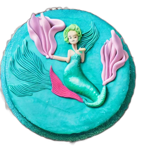underwater, mermaid, cake, advertisement transparent PNG cut-out