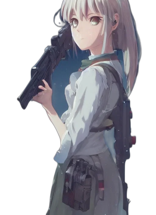 jacket, weapon, dress, staff transparent PNG cut-out