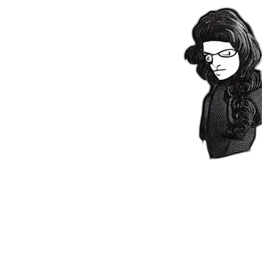 jacket, hair, face, cartoon transparent PNG cut-out