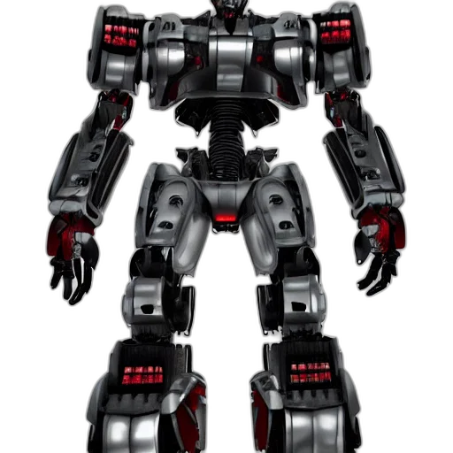 robot, weapon, concept art, 3d render transparent PNG cut-out