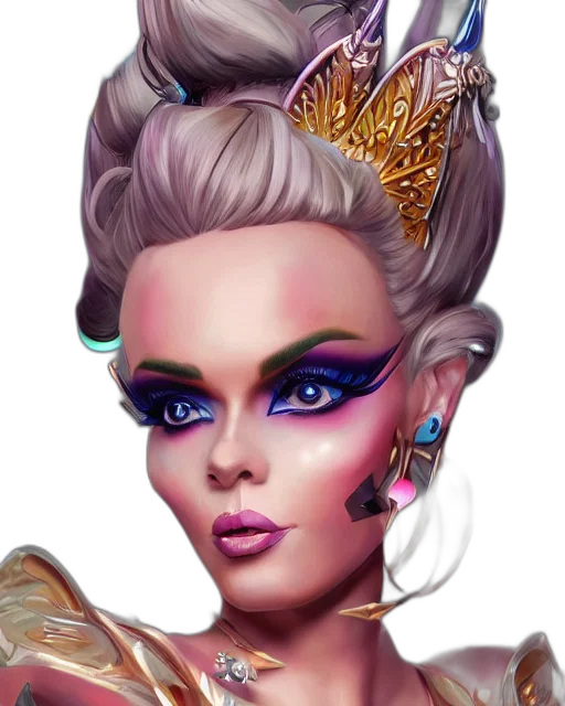 crown, jewelry, face, fantasy art transparent PNG cut-out