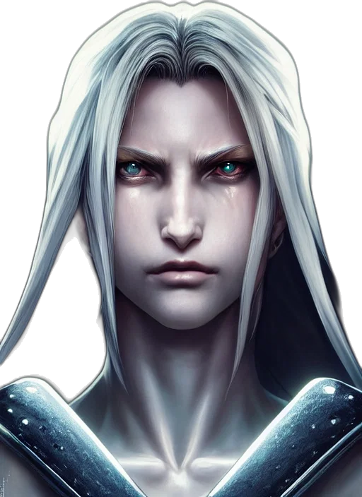 face, fantasy art, concept art, comic book art transparent PNG cut-out