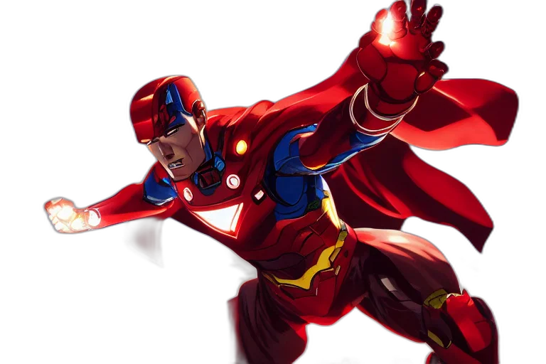 comic book art, concept art, 3d render, superman transparent PNG cut-out