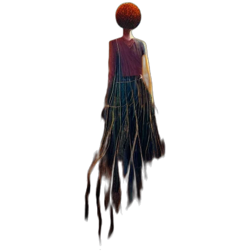 hair, dress, creature, crown transparent PNG cut-out
