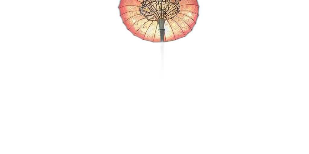 umbrella, staff, hat, flower transparent PNG cut-out