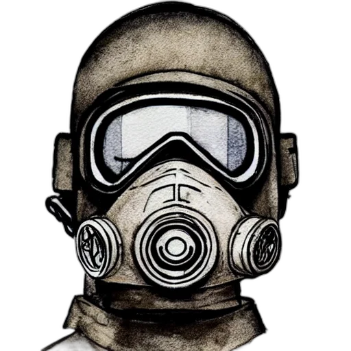 mask, face, jacket, concept art transparent PNG cut-out