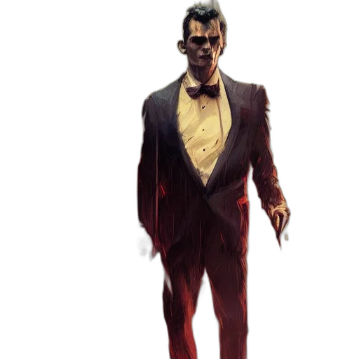 jacket, concept art, comic book art, 3d render transparent PNG cut-out