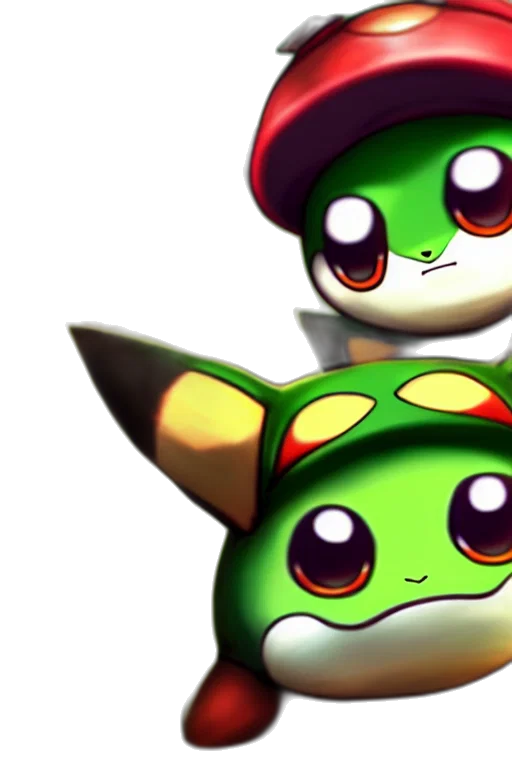 3d render, concept art, pixel art, green transparent PNG cut-out