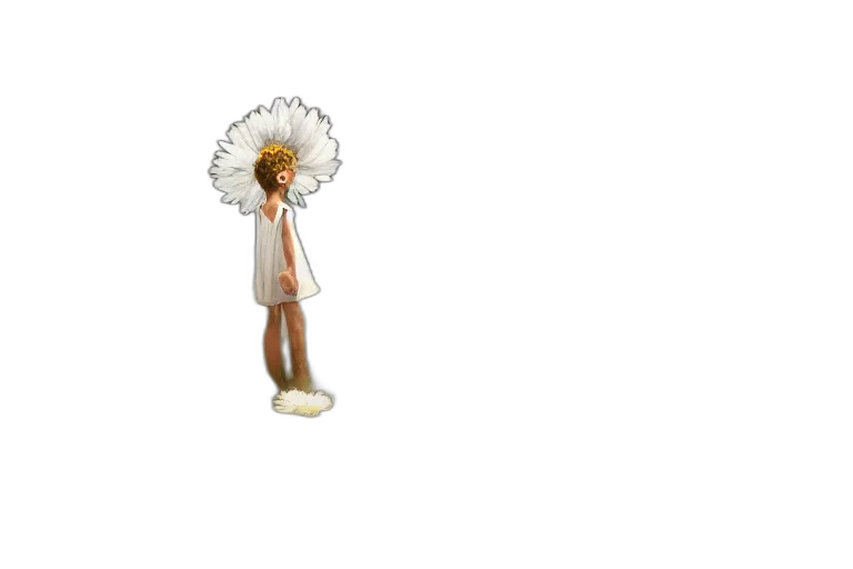 hair, staff, umbrella, dress transparent PNG cut-out