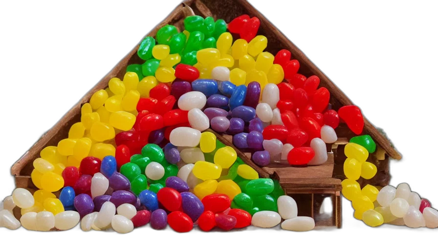 food, building, 3d render, colorful transparent PNG cut-out