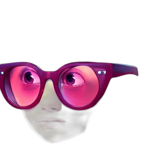 mask, face, 3d render, vaporwave transparent PNG cut-out
