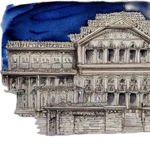 building, crown, concept art, photorealistic transparent PNG cut-out