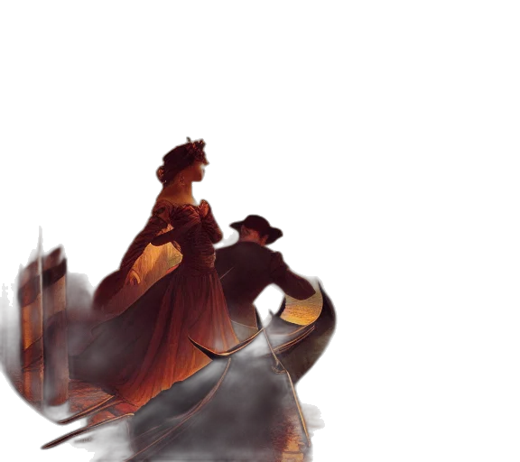 dress, crown, hat, staff transparent PNG cut-out