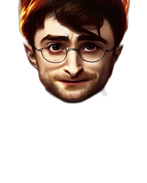 face, cartoon, photorealistic, pixel art transparent PNG cut-out