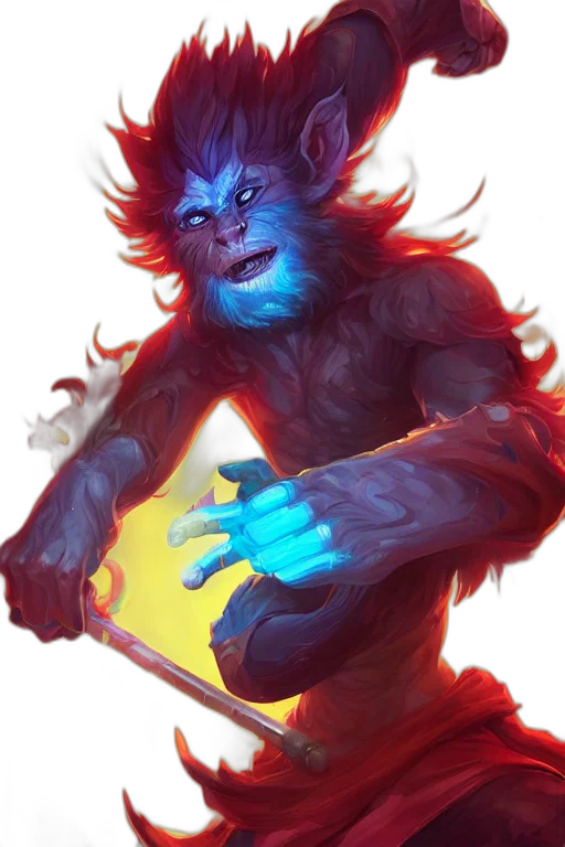 creature, staff, concept art, fantasy art transparent PNG cut-out