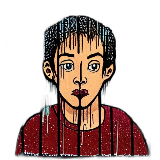 face, mask, cartoon, comic book art transparent PNG cut-out