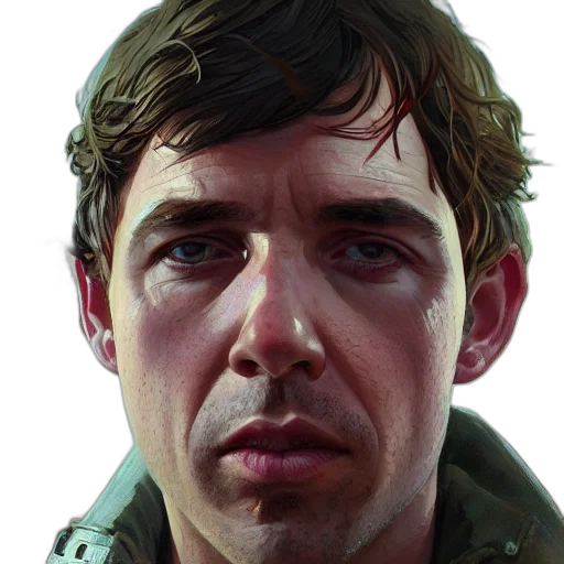 face, jacket, photorealistic, concept art transparent PNG cut-out