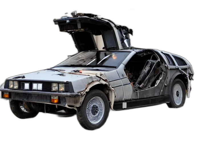 car, robot, concept art, damaged transparent PNG cut-out