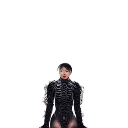 dress, hair, creature, jacket transparent PNG cut-out