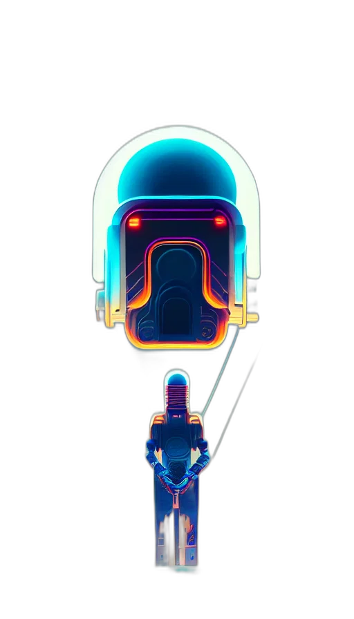 robot, weapon, sword, staff transparent PNG cut-out