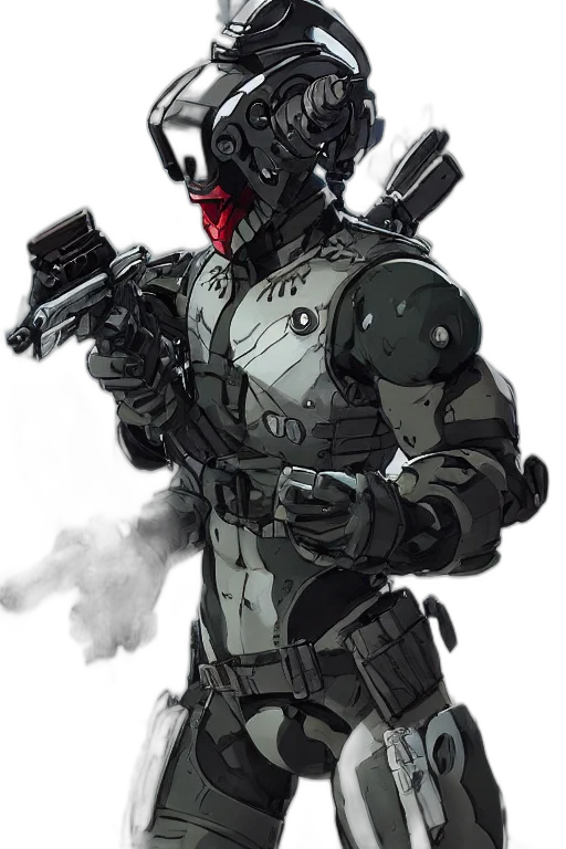 robot, weapon, concept art, comic book art transparent PNG cut-out