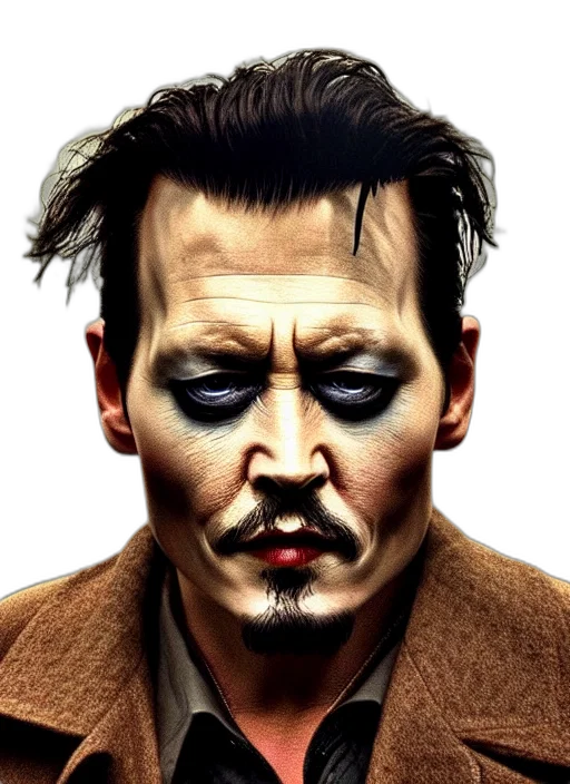 face, mask, hair, photorealistic transparent PNG cut-out