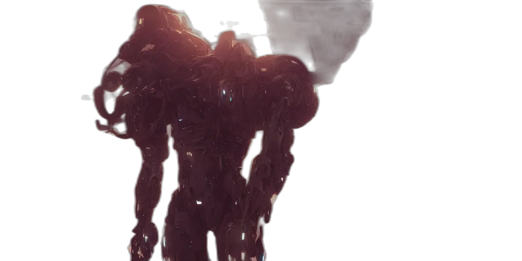 robot, concept art, 3d render, cyberpunk transparent PNG cut-out
