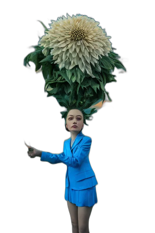 flower, jacket, umbrella, creature transparent PNG cut-out
