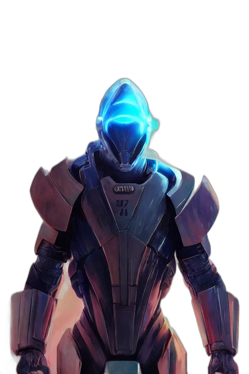 robot, weapon, jacket, mask transparent PNG cut-out