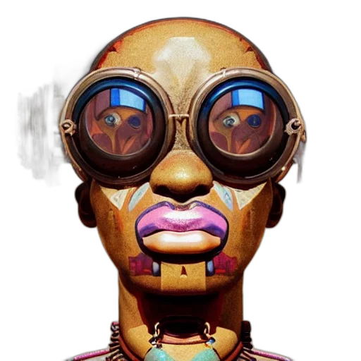 mask, face, robot, concept art transparent PNG cut-out