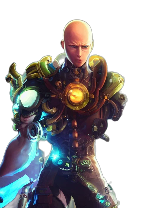 robot, staff, weapon, face transparent PNG cut-out