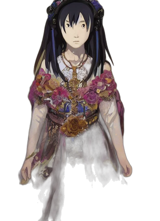 dress, staff, mask, crown transparent PNG cut-out