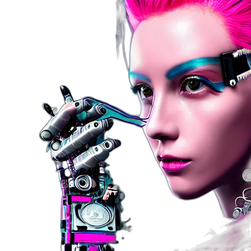 robot, jewelry, cyberpunk, concept art transparent PNG cut-out