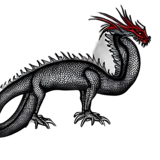 dragon, animal, creature, staff transparent PNG cut-out