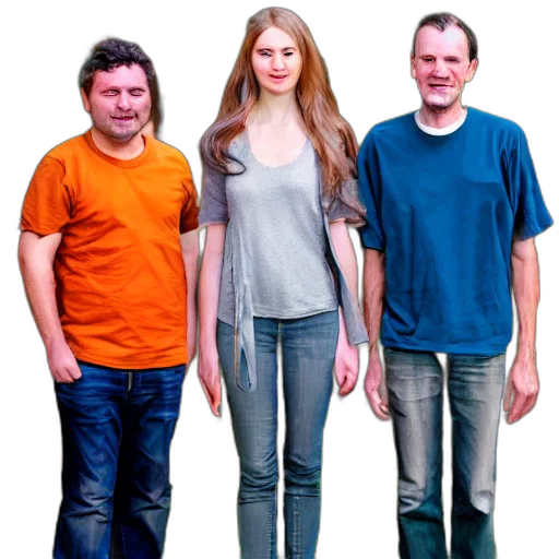 staff, dress, face, hair transparent PNG cut-out