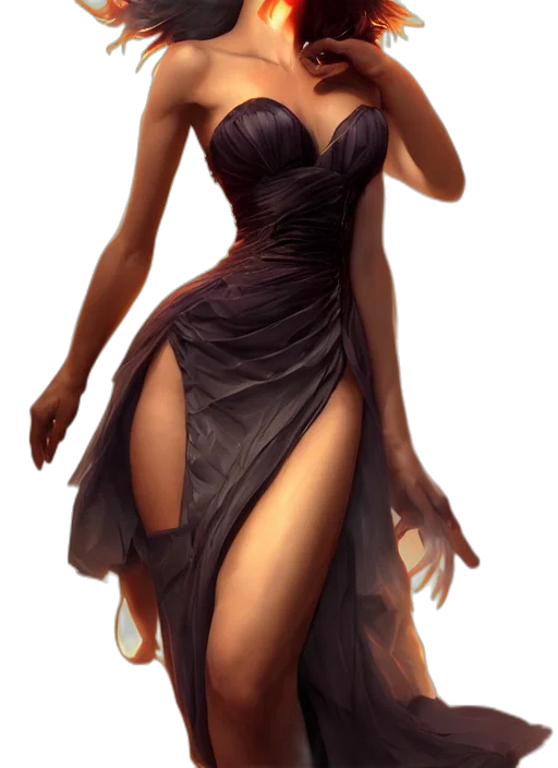 dress, fantasy art, concept art, photorealistic transparent PNG cut-out