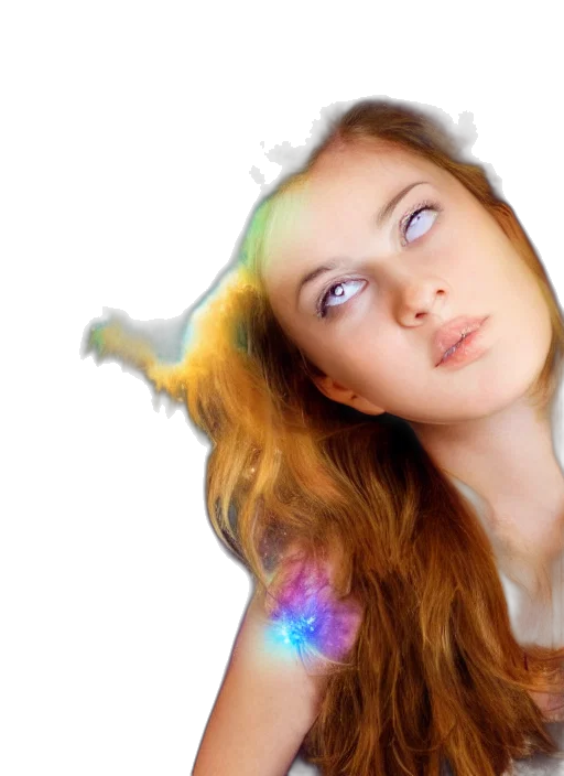 hair, face, crown, creature transparent PNG cut-out