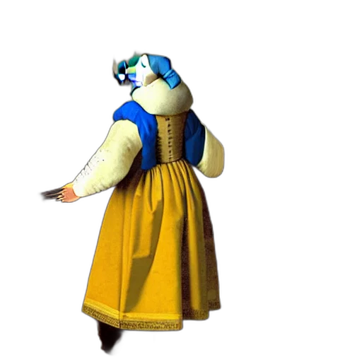dress, staff, mask, animal transparent PNG cut-out
