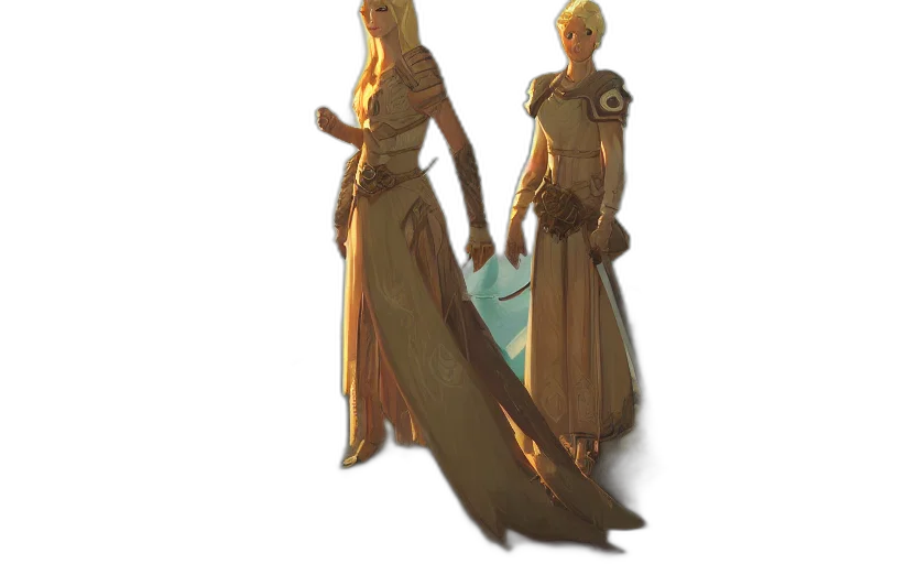 staff, dress, sword, crown transparent PNG cut-out