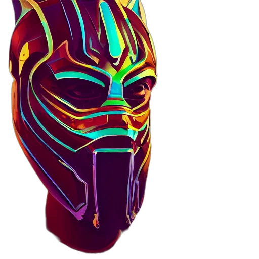 mask, robot, face, concept art transparent PNG cut-out