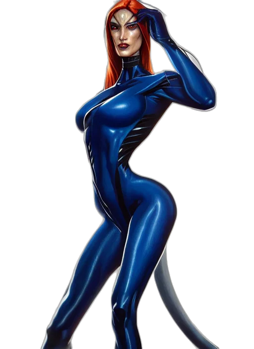 dress, robot, comic book art, concept art transparent PNG cut-out