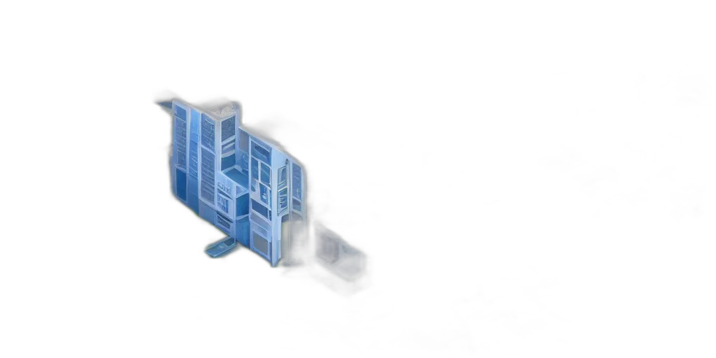 building, robot, furniture, 3d render transparent PNG cut-out