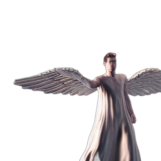 3d render, concept art, giant, angel transparent PNG cut-out