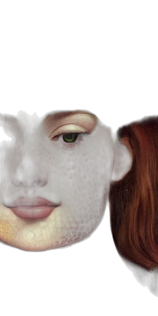 mask, face, hair, creature transparent PNG cut-out
