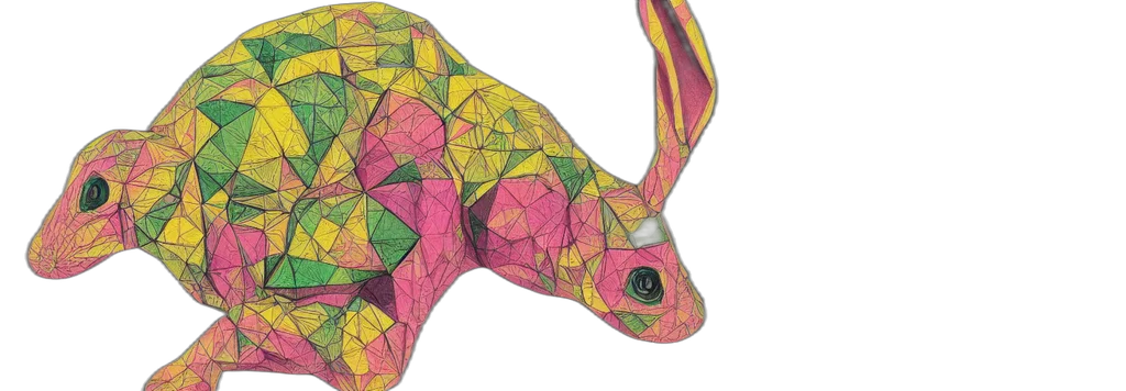 animal, watercolor, neon, colorful transparent PNG cut-out