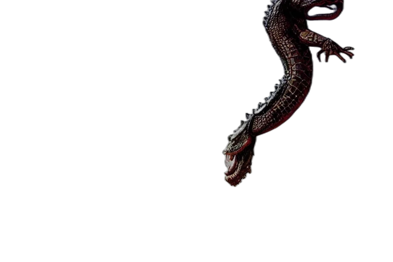dragon, creature, animal, staff transparent PNG cut-out