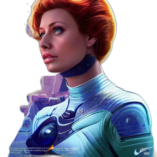robot, face, staff, jacket transparent PNG cut-out